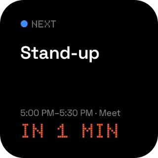Next event widget, 2×2