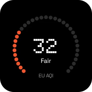 Air quality widget, 2×2
