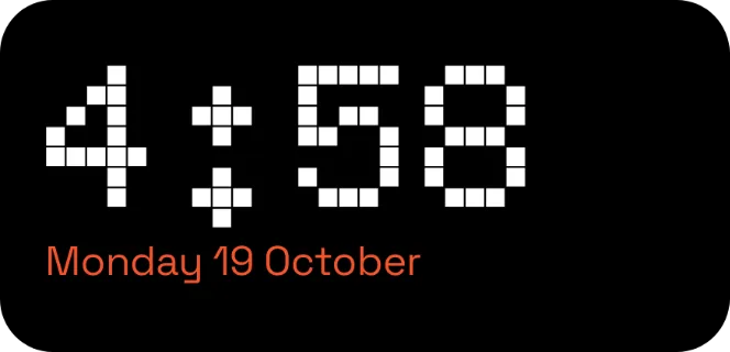 Clock & date widget, 4×2