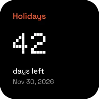 Countdown widget, 2×2