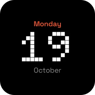 Date widget, 2×2