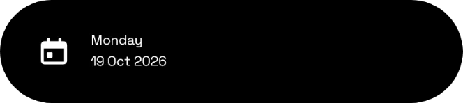 Date pill widget, 4×1