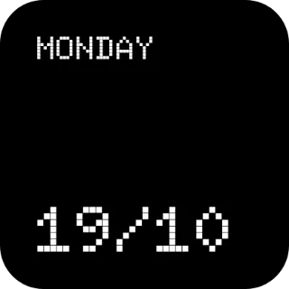 Day / date widget, 2×2
