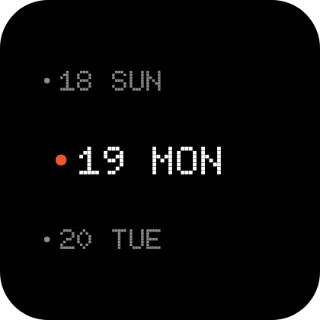 Yesterday, today, tomorrow widget, 2×2
