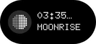 Moonrise / moonset widget, 2×1