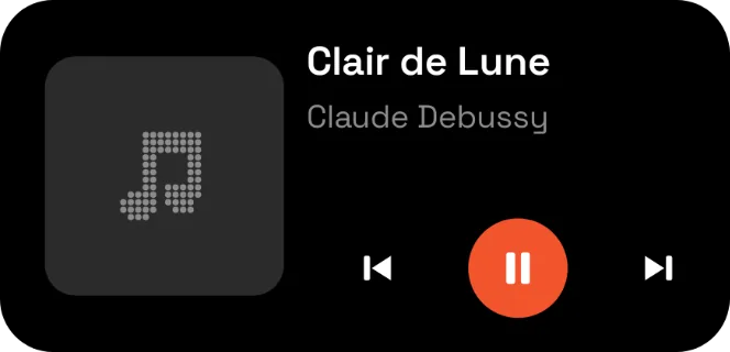 Music player widget, 4×2