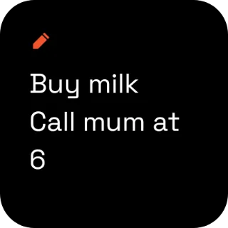 Note widget, 2×2