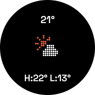 Weather centered widget, 2×2