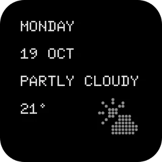 Weather poster widget, 2×2