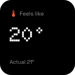 Weather detail widget, 2×2